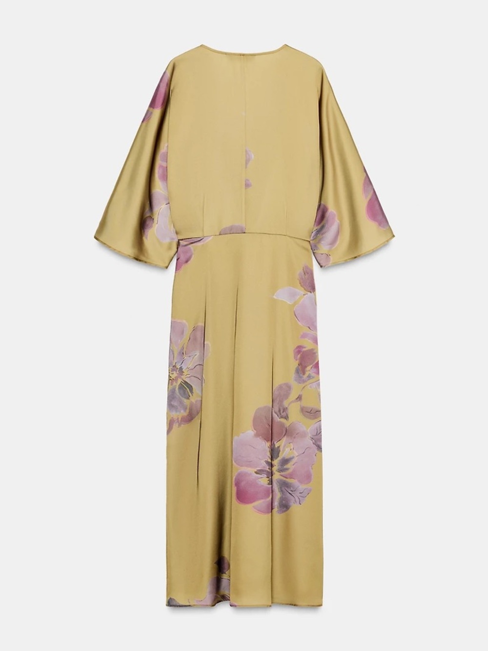 NWT Zara Woman Floral SATIN PRINTED MIDI DRESS Size M Medium - Picture 7 of 12
